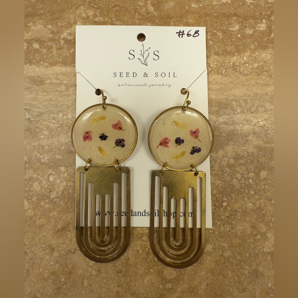 Pressed Flower Botanical Earrings